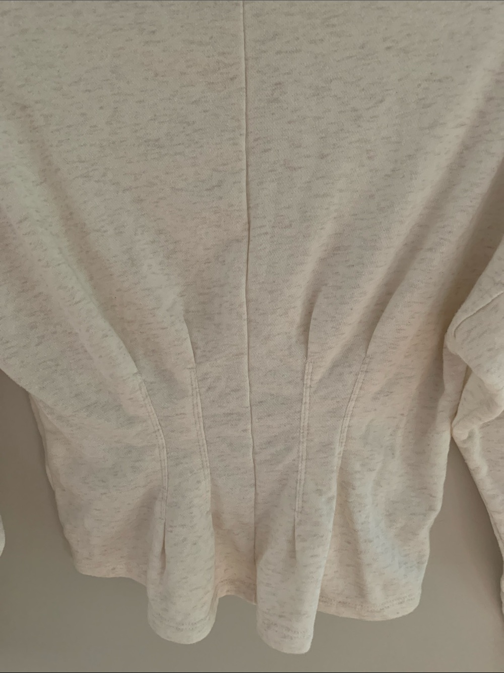 Anthropologie Pilcro Corset Sweatshirt Cream Small Neutral Minimalist Casual - Picture 7 of 9
